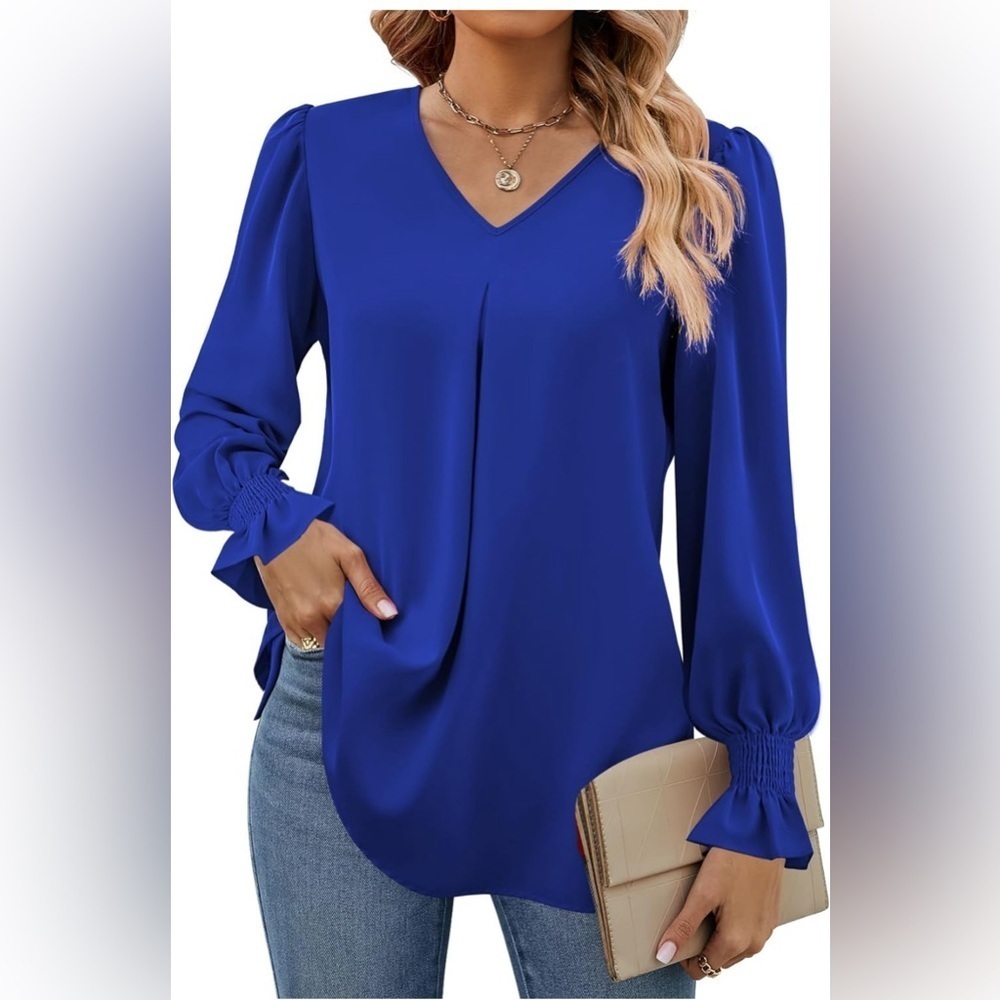 NWT Women’s Casual Mock Neck Long Lantern Sleeved Sweater 2024